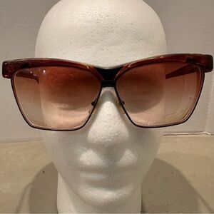 LAURA BIAGIOTTI 1980s Vintage Sunglasses LB BRN/TORTOISE OPAL RETRO amber brown